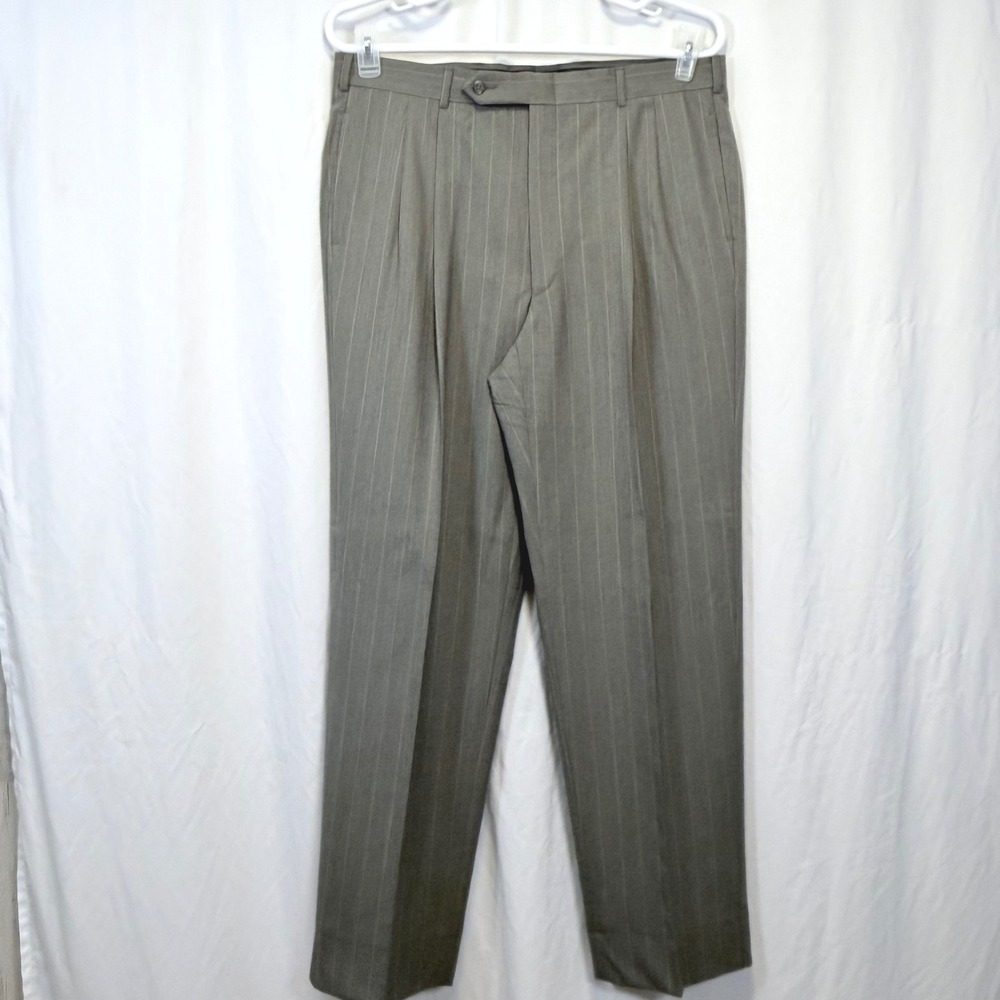 Christian Brooks Pinstripe Suit Men 44L Two-Piece Set - Picture 3 of 15